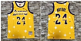 Lakers 24 Kobe Bryant Yellow Star Hardwood Classics Jersey,baseball caps,new era cap wholesale,wholesale hats
